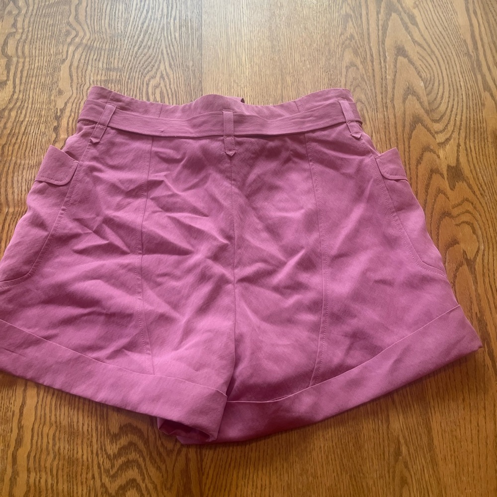 Rag & Bone Blush Pink High Tie Waist Trail Shorts Size 6 Sash - Picture 9 of 11